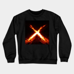 Fiery rays on black background Crewneck Sweatshirt